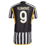 Günstige Fußballtrikots Juventus 2023-24 Vlahovic 9 Heimtrikot Kurzarm